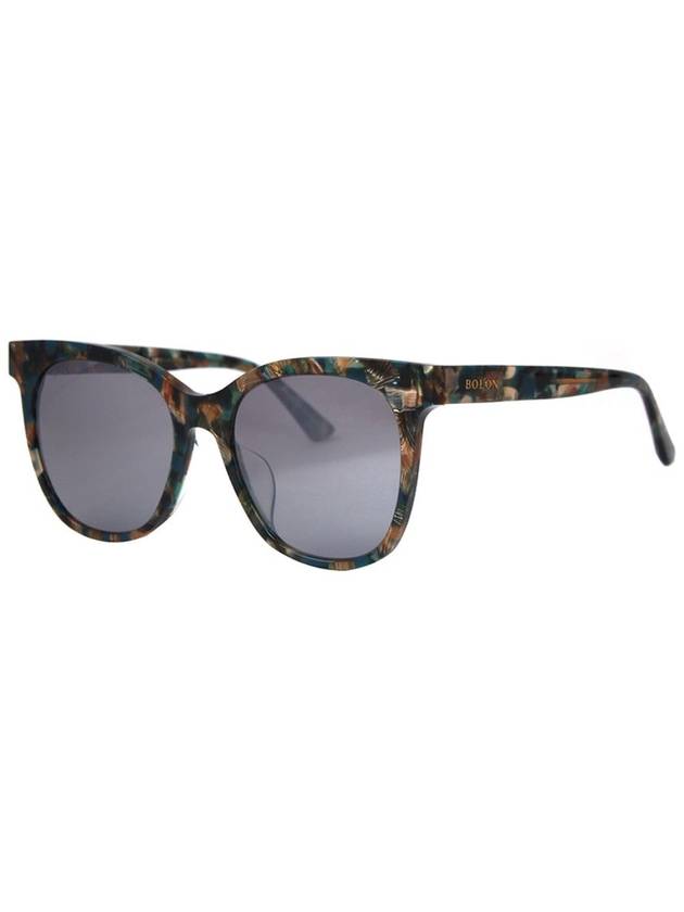 BOL3009 B80 square oversized horn rimmed mirror lens luxury sunglasses - BOLON - BALAAN 1