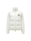 8G00014 89A2Y 034 Big Logo Mock Neck Padding Mix White Women’s Jacket - MONCLER - BALAAN 1