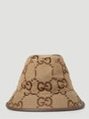 Jumbo GG logo jacquard canvas blend bucket hat - GUCCI - BALAAN 3