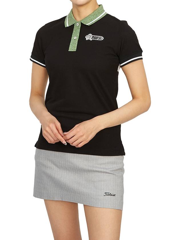 Golf Wear Women s Collar Short Sleeve T Shirt MLW 3B AP08 BLACK - MARK & LONA - BALAAN 6