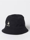 Haley Embroidered Logo Bucket Hat Black - ISABEL MARANT - BALAAN 2