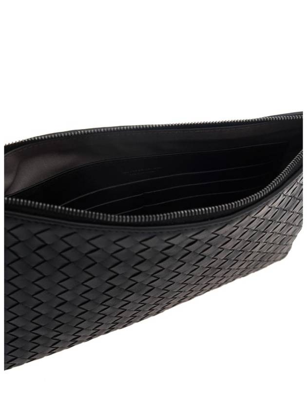 Intrecciato Clutch Bag Black - BOTTEGA VENETA - BALAAN 4