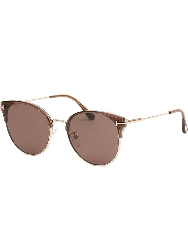 Sunglasses TF898K 45E Women's Fashion Round Clear Gold Frame - TOM FORD - BALAAN 7