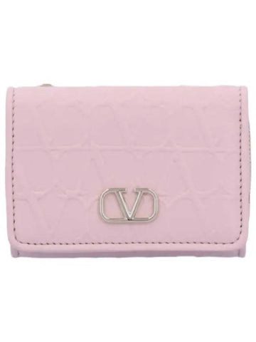 Twal Iconograph Trifold Wallet Rose Quartz - VALENTINO - BALAAN 1