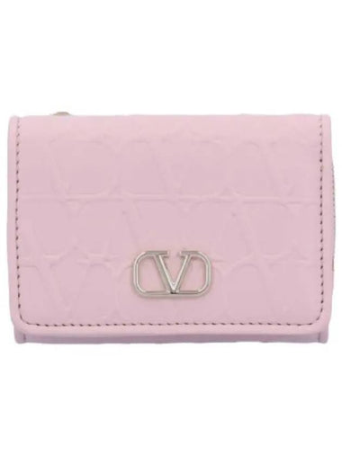 Twal Iconograph Trifold Wallet Rose Quartz - VALENTINO - BALAAN 1