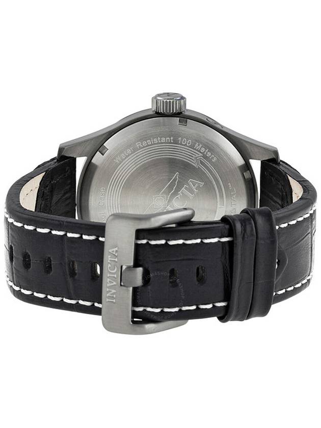 Invicta Specialty Military Grey Dial Black Leather Men's Watch 10492 - INVICTA - BALAAN 3