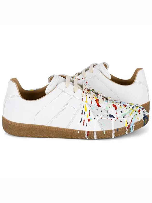 Men's Replica German Army Paint Low Top Sneakers White - MAISON MARGIELA - BALAAN 3