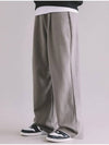 One Tuck Banding Sweat Wide Pants Charcoal Grey - MACASITE - BALAAN 2