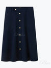 Jamie Mid Waist Cotton A-Line Skirt Dark Navy - A.P.C. - BALAAN 2