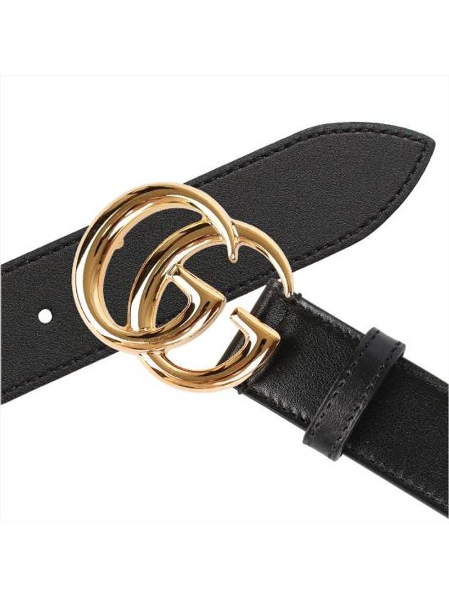 Men's GG Marmont Buckle Belt Black - GUCCI - BALAAN 2