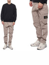 Wappen Patch Cargo Straight Pants Beige - STONE ISLAND - BALAAN 3