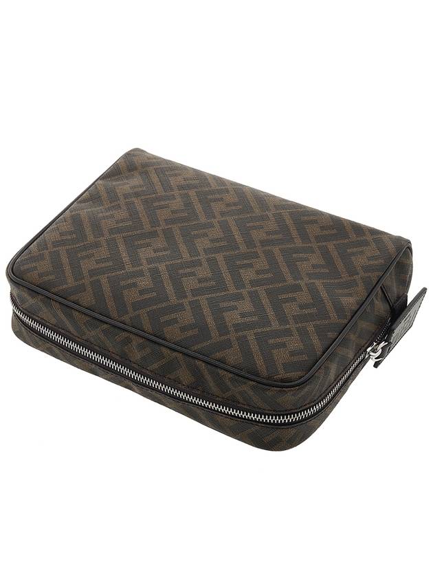 FF Logo Clutch Bag Brown - FENDI - BALAAN 5