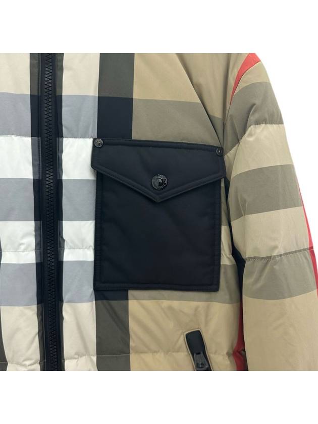 Check Reversible Hooded Padding Beige - BURBERRY - BALAAN 5