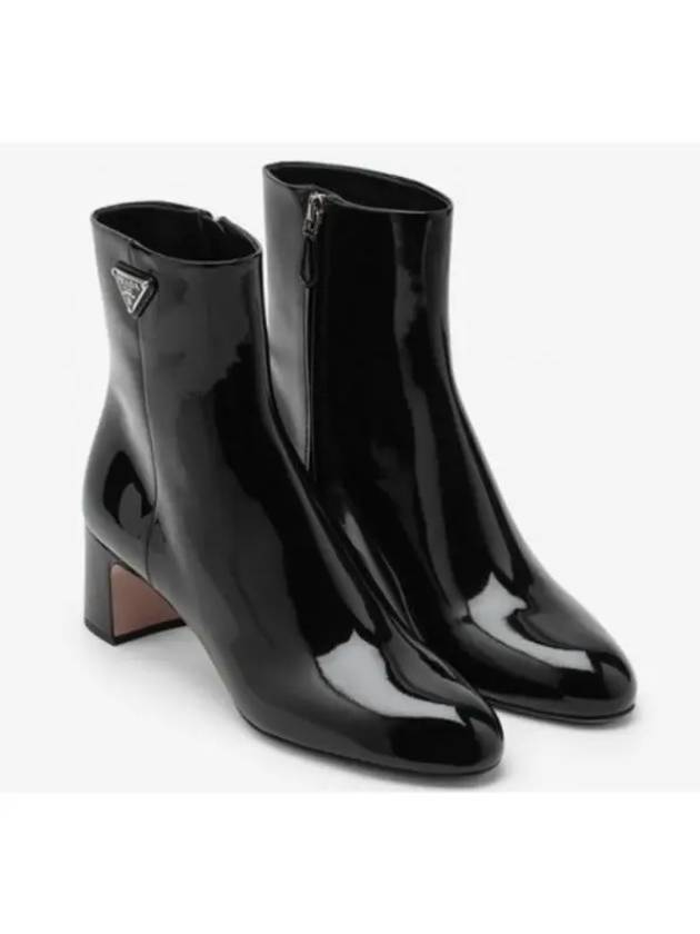 Patent Leather Ankle Boots Black - PRADA - BALAAN 1