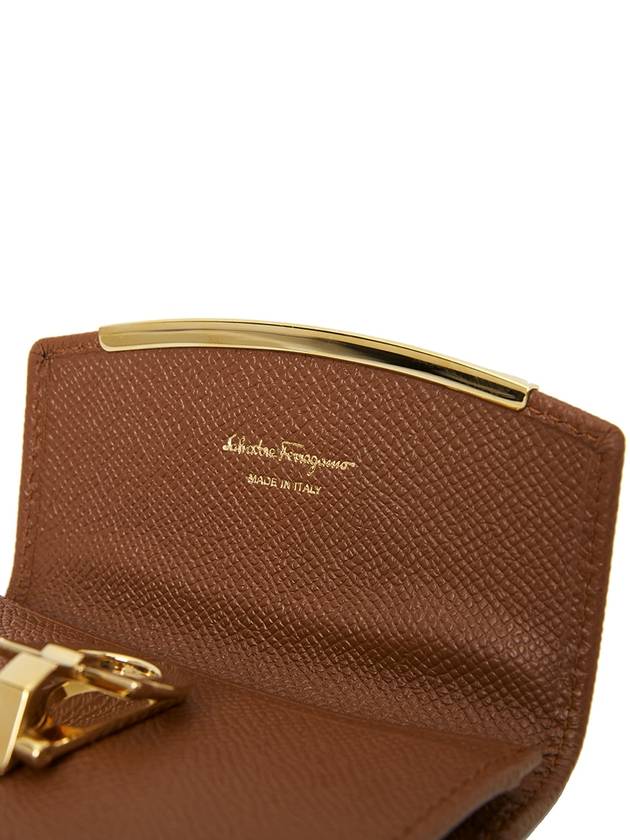 Exclusive special price limited to 30 units Ferragamo Gancini women s card wallet 22 D198 NEW COGNAC 0775044 - SALVATORE FERRAGAMO - BALAAN 6