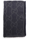 GG Wool Jacquard Muffler Black - GUCCI - BALAAN 3