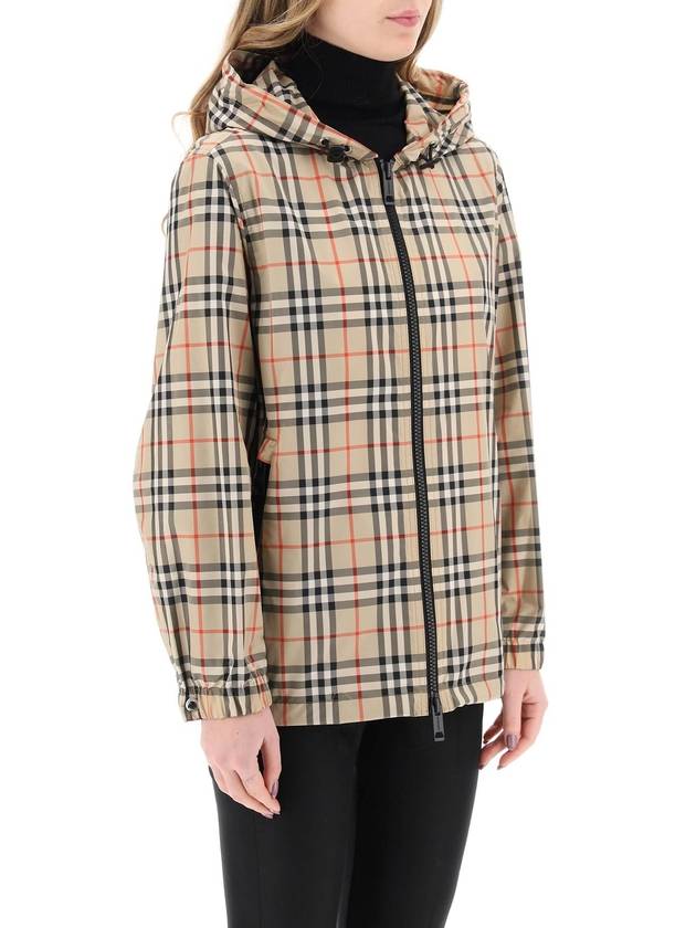 Check Hooded Jacket Archive Beige - BURBERRY - BALAAN 3