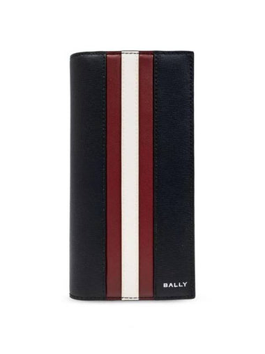 Ribbon Leather Card Wallet Black - BALLY - BALAAN 1