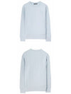 Fairview Face Patch Crew Neck Sweatshirt Blue - ACNE STUDIOS - BALAAN 6