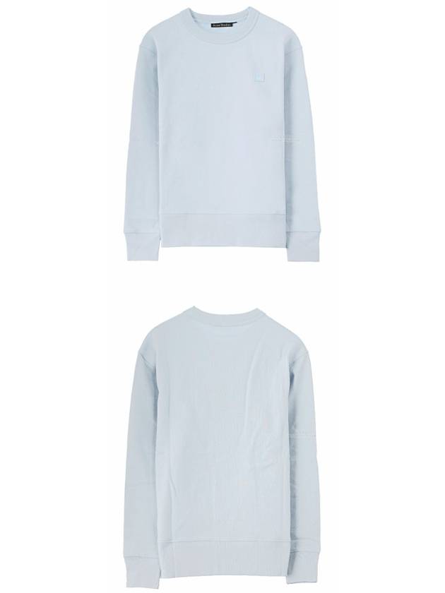 Fairview Face Patch Crew Neck Sweatshirt Blue - ACNE STUDIOS - BALAAN 6