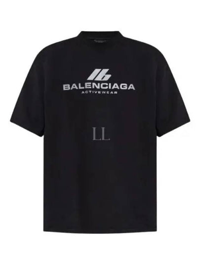 Activewear Medium Fit Short Sleeve T-Shirt Black - BALENCIAGA - BALAAN 2