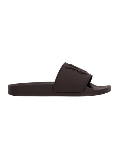 rubber-rise monogram flat slider sandals - PALM ANGELS - BALAAN 2