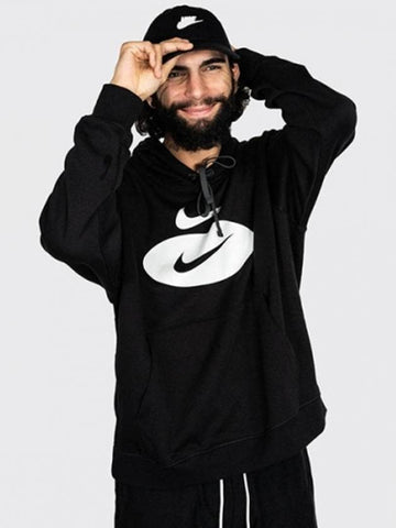 01DM5459010NSW Swoosh League Hooded TshirtBlack - NIKE - BALAAN 1