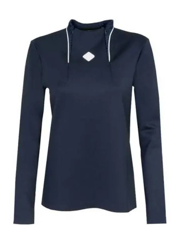 Golf Twinny Zip Mid Layer Long Sleeve T-Shirt Navy - J.LINDEBERG - BALAAN 2