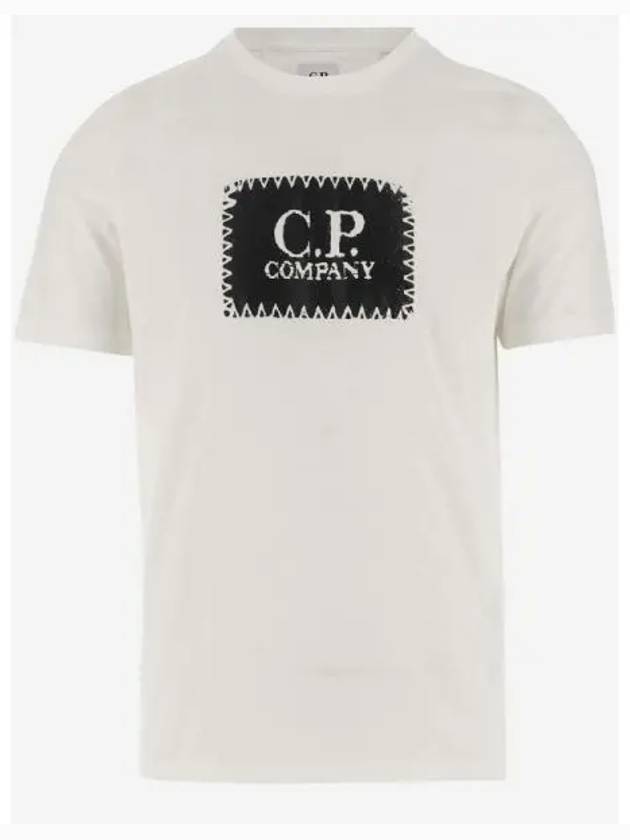 30/1 Jersey Label Style Logo Short Sleeve T-Shirt White - CP COMPANY - BALAAN 2