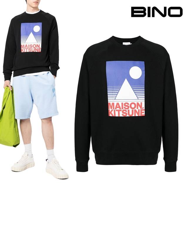 Blue Anthony Burrill Clean Cotton Sweatshirt Black - MAISON KITSUNE - BALAAN 2