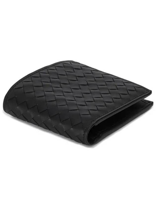 Intrecciato Half Wallet Black - BOTTEGA VENETA - BALAAN 4