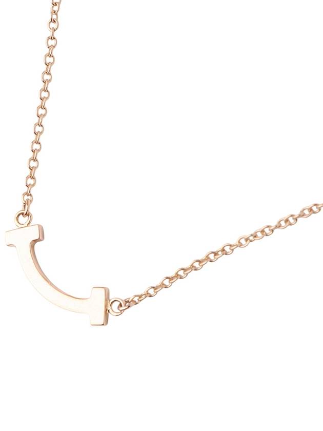 62617780 Rose gold T smile diamond mini pendant necklace 34152 - TIFFANY & CO. - BALAAN 4