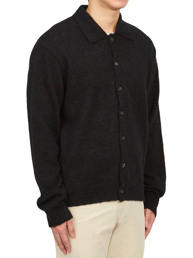 Men's Evening Polo Alpaca Cardigan Black - OUR LEGACY - BALAAN 5