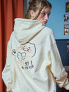 Kakao Friends Chunsik Pop Hooded Top Cream - CPGN STUDIO - BALAAN 1