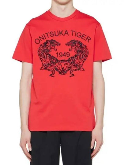 Graphic Short Sleeve T-Shirt Red - ONITSUKA TIGER - BALAAN 2