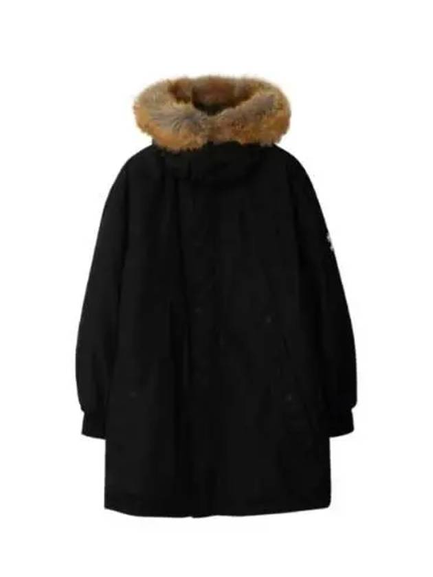 Faux Fur Trim Parka Black - BURBERRY - BALAAN 2