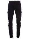 Lens Waffen Cargo Pants Black 13CMPA186A - CP COMPANY - BALAAN 1