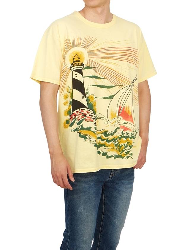 Men s Short Sleeve T Shirt LIGHTHOUSE ESW SUNFLOWER M - WILD DONKEY - BALAAN 4