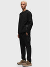 Stretch Fleece Mixed Cargo Track Pants Black - CP COMPANY - BALAAN 3