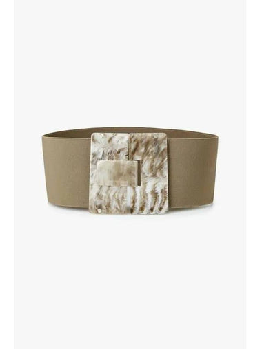 Women s High Waist Stretch Belt Dark Beige - EMPORIO ARMANI - BALAAN 1