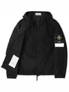 Cotton Twill Stretch Hooded Jacket Black - STONE ISLAND - BALAAN 8