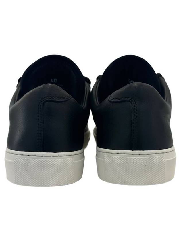 S0101 Logo Lace-Up Leather Low Top Sneakers Black - STONE ISLAND - BALAAN 6