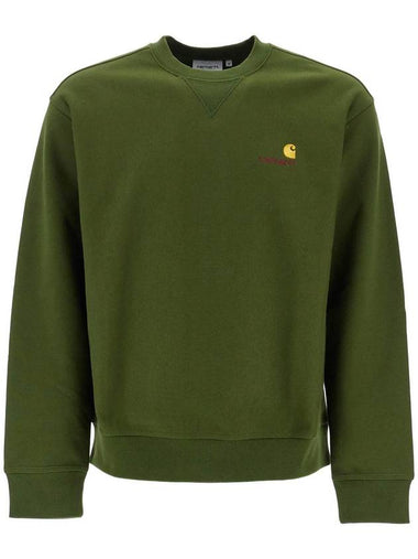 American Script Cotton Blend Sweatshirt Green - CARHARTT WIP - BALAAN 1