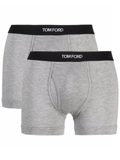 Men's Band Cotton Boxer Briefs 2 Pack Grey - TOM FORD - BALAAN 2