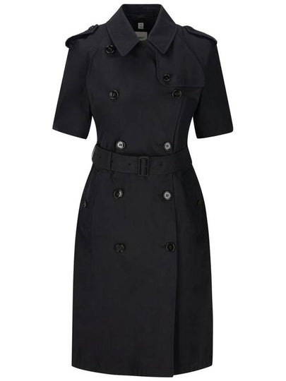 Burberry Cotton Blend Trench Coat Black - BURBERRY - BALAAN 2