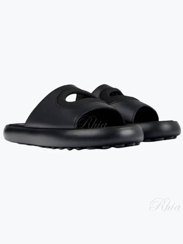 Twins Textile Leather Slide Slipper Black - CAMPER - BALAAN 2