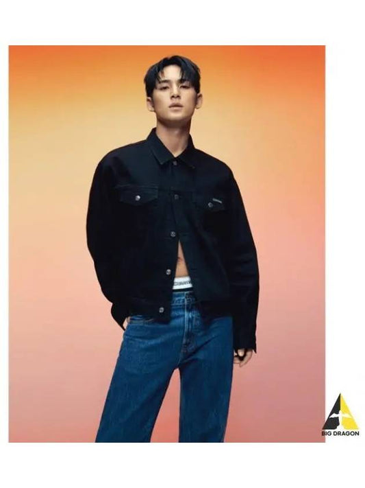 JEANS Mingyu wearing men s 90s classic black denim jacket 40EM785JW4 - CALVIN KLEIN - BALAAN 1