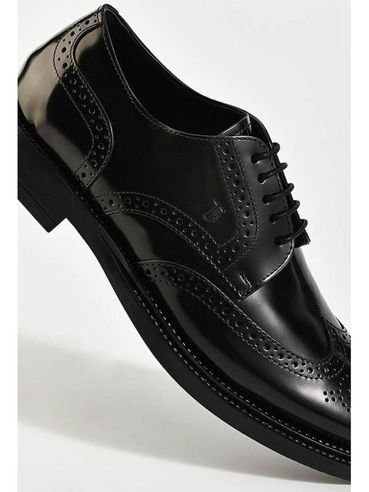 Leather Lace-Up Brogue Black - TOD'S - BALAAN 2