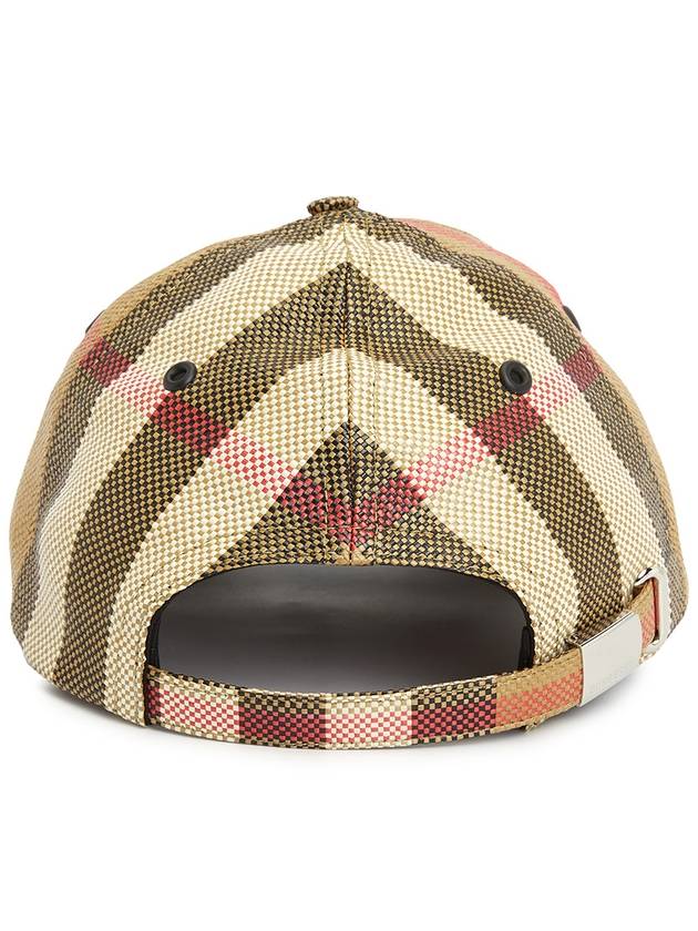 Vintage check polyamide ball cap beige - BURBERRY - BALAAN 5