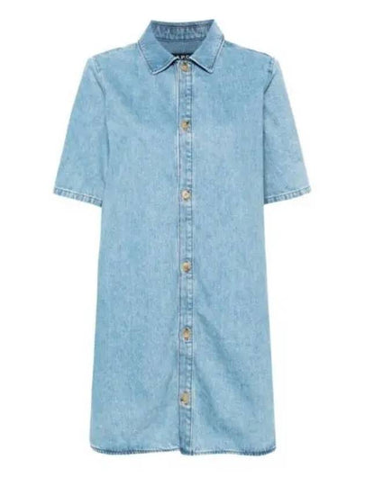 Venezia Short Dress Pale Blue - A.P.C. - BALAAN 2